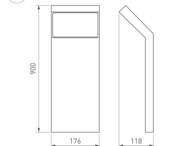 Светильник LGD-ECRAN-BOLL-H900-9W Warm3000 (GR, 108 deg, 230V) (Arlight, IP65 Металл, 3 года) фото:5