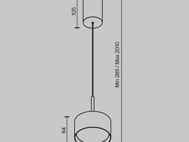 Подвесной светильник Technical P102PL-12W4K-BS фото:1