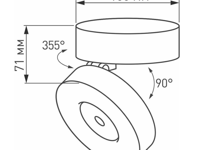 Светильник SP-MONA-SURFACE-R100-12W Warm3000 (BK, 24 deg) (Arlight, IP40 Металл, 3 года) фото:1