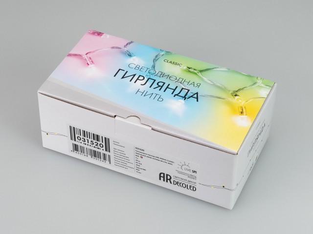 Светодиодная гирлянда ARD-STRING-CLASSIC-9000-BLACK-60LED-LIVE RGB-SPI (12V, 40W) (Ardecoled, IP65) фото:4