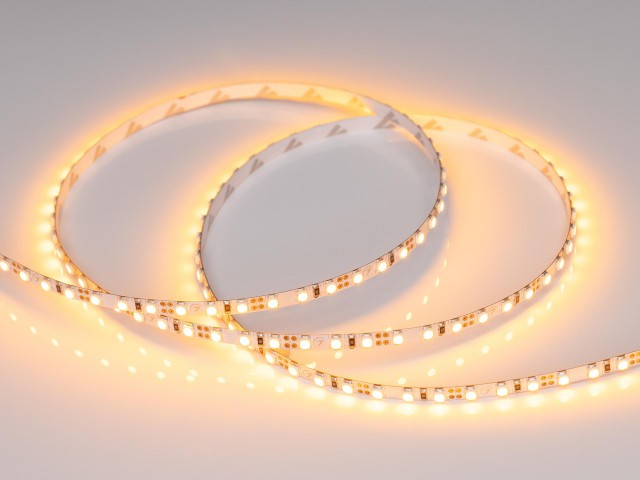 Лента RT 2-5000 12V Yellow 5mm 2x (3528, 600 LED, LUX) (Arlight, 9.6 Вт/м, IP20) фото:2