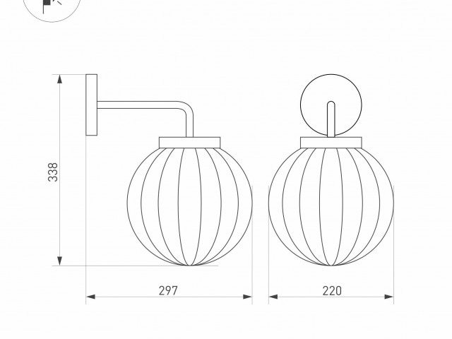Светильник LGD-PEARL-WALL-7W Warm3000 (GR, 164 deg, 230V) (Arlight, IP65 Металл, 3 года) фото:3