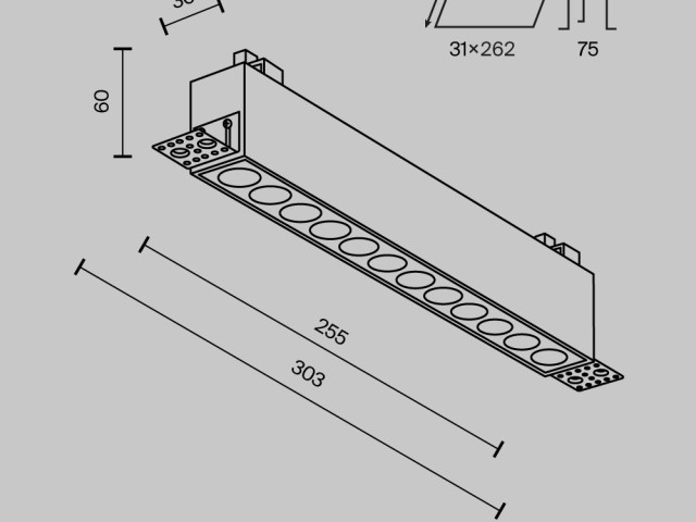 Встраиваемый светильник Technical DL065-20W3-6K-TRS-W фото:9