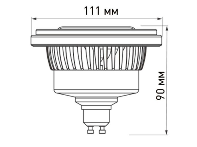 Лампа AR111-FORT-GU10-12W-DIM Day4000 (Reflector, 24 deg, 230V) (Arlight, Металл) фото:2