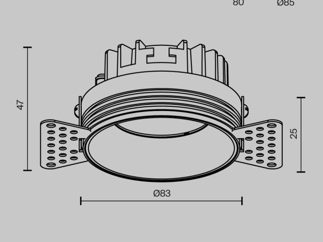 Встраиваемый светильник Technical DL055-8W3-4-6K-TRS-B фото:1