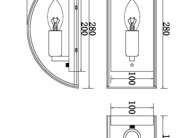 Настенный светильник (бра) Maytoni MOD096WL-01G фото:5