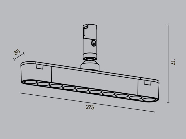 Трековый светильник Technical TR203-1-10W3K-S-B фото:8