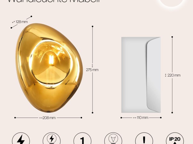 Настенный светильник (бра) Maytoni MOD306WL-01G фото:12