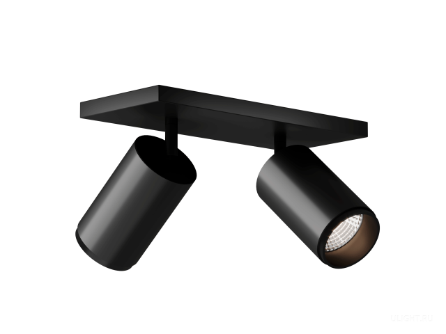 Накладной светильник HOKASU Tube DUO Zoom (85-160/ral9005 – 40w/3098/12-50deg) фото:1