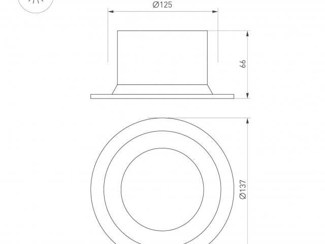Светильник MS-DROP-BUILT-R137-24W Warm3000 (BK, 90 deg, 230V) (Arlight, IP54 Металл, 5 лет) фото:3