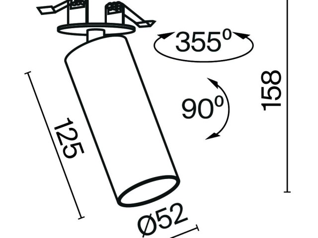 Встраиваемый светильник Technical C053CL-L12W3K-W-W фото:15