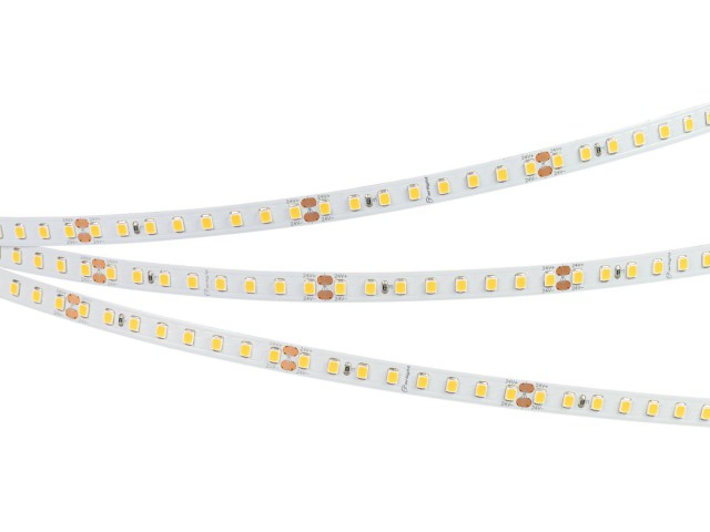 Лента RT-A128-8mm 24V Warm3500 (10 W/m, IP20, 5m) (Arlight, высок.эфф.150 лм/Вт) фото:1