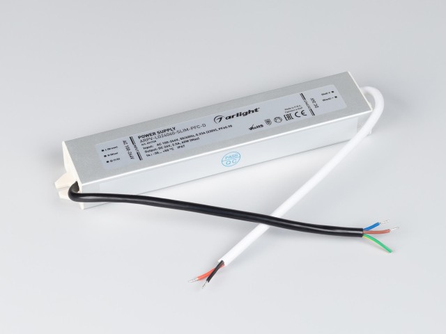 Блок питания ARPV-LG24060-SLIM-PFC-D (24V, 2.5A, 60W) (Arlight, IP67 Металл, 5 лет) фото:1