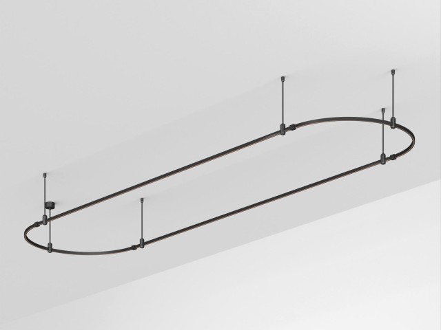 Основание ART-APRIORI-OVAL-ROD-400-4000x1000 (BK) (Arlight, IP20 Металл, 3 года) фото:1
