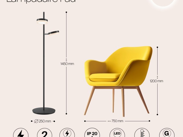 Напольный светильник (торшер) Maytoni MOD070FL-L12B3K фото:16