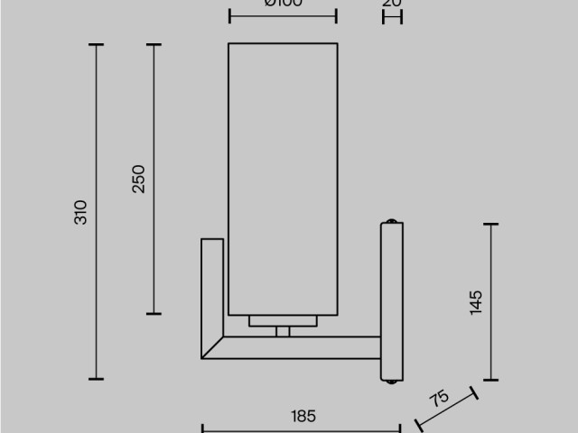 Настенный светильник (бра) Maytoni MOD089WL-01BS фото:32