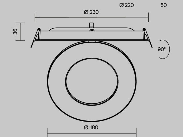 Встраиваемый светильник Technical DL102-12W3K-B фото:12