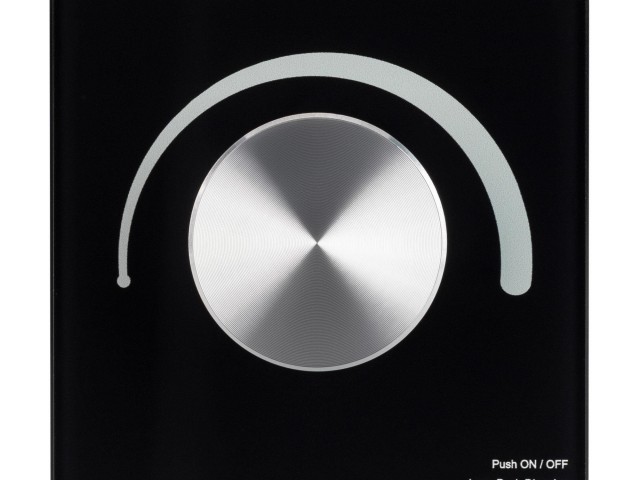 Панель SMART-P37-DIM-IN Black (230V, 1.2A, TRIAC, Rotary, 2.4G) (Arlight, IP20 Пластик, 5 лет) фото:1