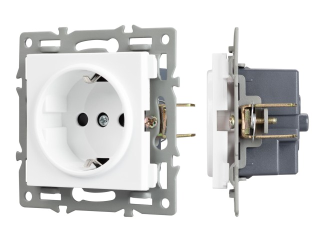 Механизм электрической розетки SCT-MEU1-PL-WH (250V, 16A) (Arlight, -) фото:2