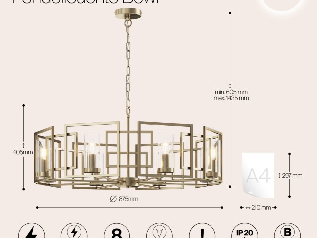 Подвесной светильник Maytoni H009PL-08G фото:15