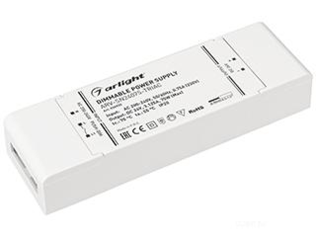 Блок питания ARV-SN24075-TRIAC (24V, 3.125A, 75W) (Arlight, IP20 Пластик, 3 года) фото:1