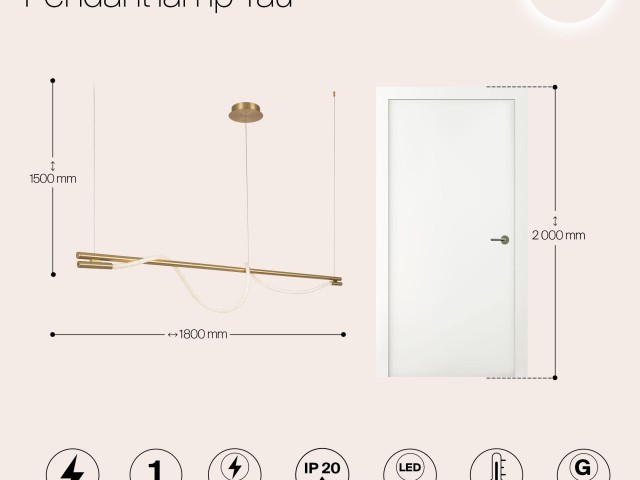 Подвесной светильник Maytoni MOD166PL-L20G3K фото:17