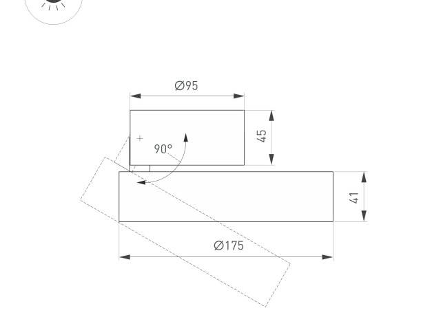 Светильник SP-RONDO-FLAP-R175-16W Warm3000 (WH, 110 deg) (Arlight, IP40 Металл, 3 года) фото:4
