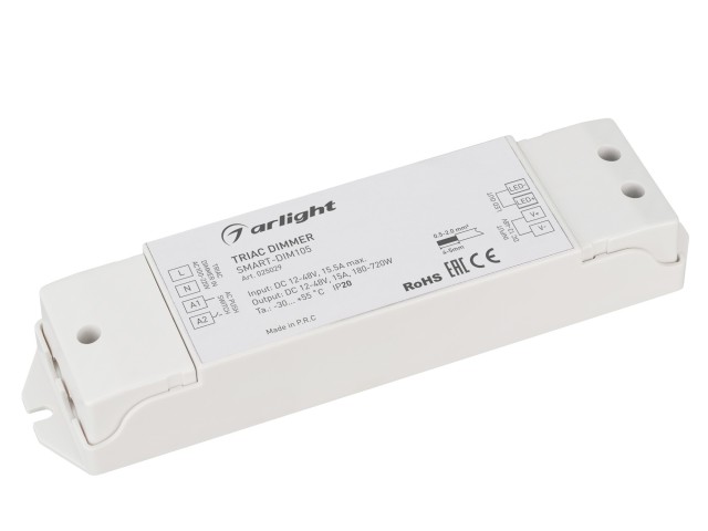 Диммер SMART-DIM105 (12-48V, 15A, TRIAC) (Arlight, IP20 Пластик, 5 лет) фото:5