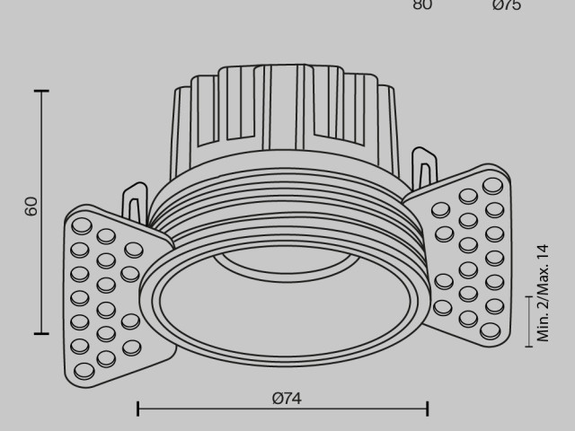 Встраиваемый светильник Technical DL058-12W2.7K-TRS-B фото:60
