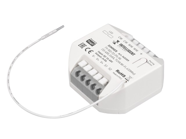 INTELLIGENT ARLIGHT Диммер TY-102-72-PS-IN (12-48V, 2x5A, TUYA Wi-Fi, 433Mhz) (IARL, IP20 Пластик, 3 года) фото:1