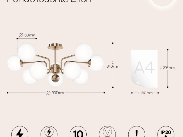 Подвесной светильник Maytoni MOD221PL-10G фото:20
