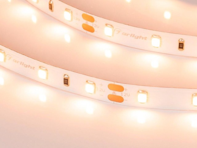 Лента RT-A60-8mm 12V Warm2400 (4.8 W/m, IP20, 2835, 5m) (Arlight, 4.8 Вт/м, IP20) фото:1