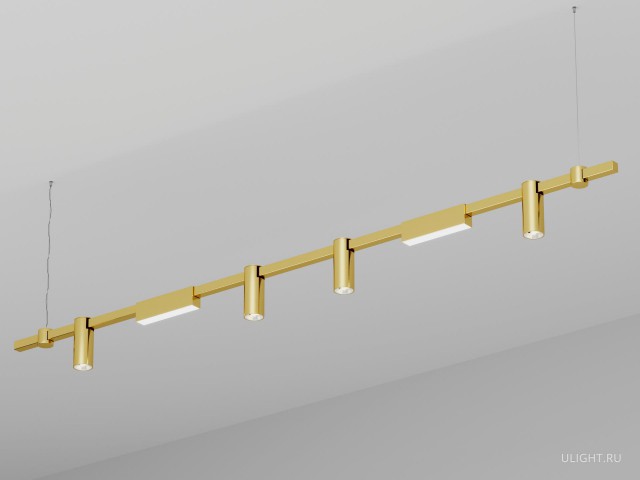 Подвесной светильник HOKASU PL10 (GOLD/2000mm – 200mm/LT70/120deg – D55/140mm – 3K/52W) фото:2
