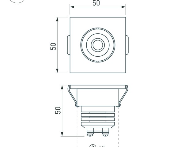 Светодиодный светильник LTM-S50x50WH 5W Day White 25deg (Arlight, IP40 Металл, 3 года) фото:1