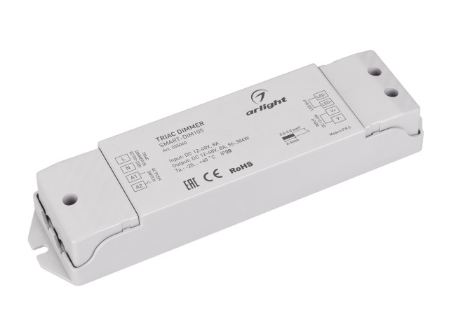Диммер SMART-DIM105 (12-48V, 8A, TRIAC) (Arlight, IP20 Пластик, 5 лет) фото:4