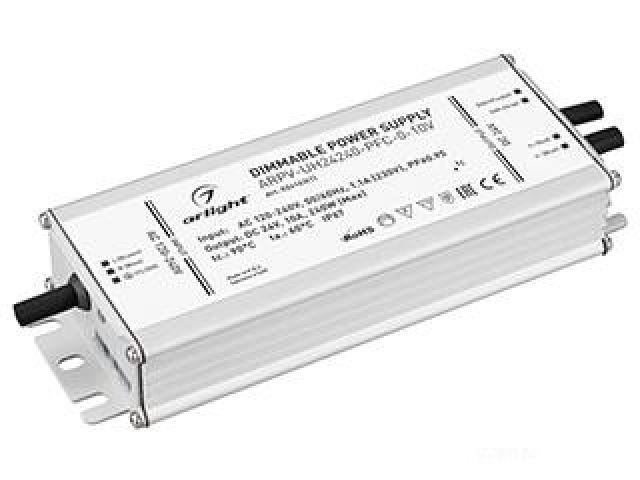 Блок питания ARPV-UH24240-PFC-0-10V (24V, 10.0A, 240W) (Arlight, IP67 Металл, 7 лет) фото:2