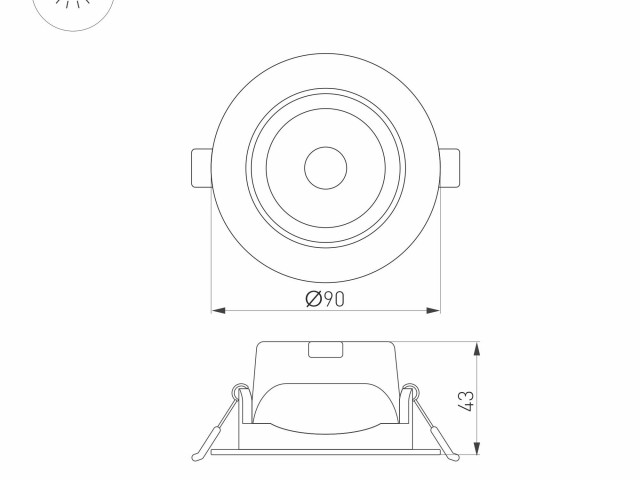 Светильник LTD-POLAR-TURN-R90-7W Day4000 (WH, 36 deg, 230V) (Arlight, IP20 Пластик, 3 года) фото:3