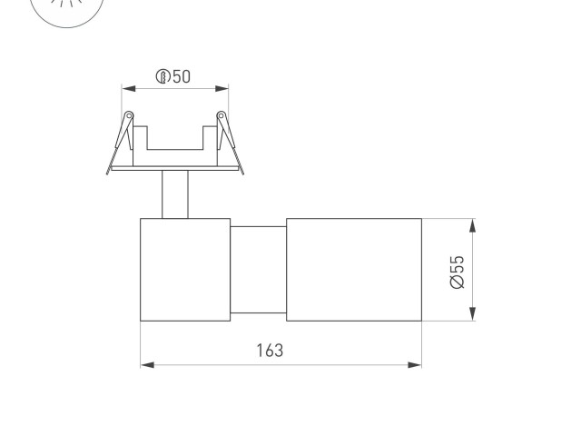 Светильник LGD-ARTEMIS-BUILT-FLAP-R55-12W Warm3000 (BK, 8-80 deg, 230V) (Arlight, IP20 Металл, 5 лет) фото:1