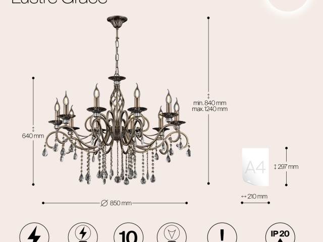 Люстра Maytoni RC247-PL-10-R фото:9