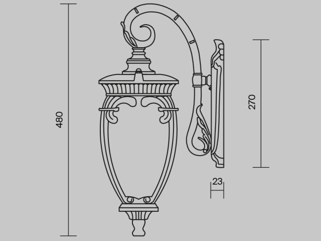 Уличный настенный светильник Outdoor O414WL-01BZ фото:8
