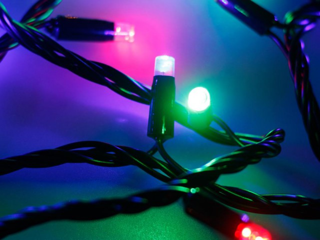 Светодиодная гирлянда ARD-STRING-CLASSIC-10000-BLACK-100LED-LIVE RGB (230V, 7W) (Ardecoled, IP65) фото:2