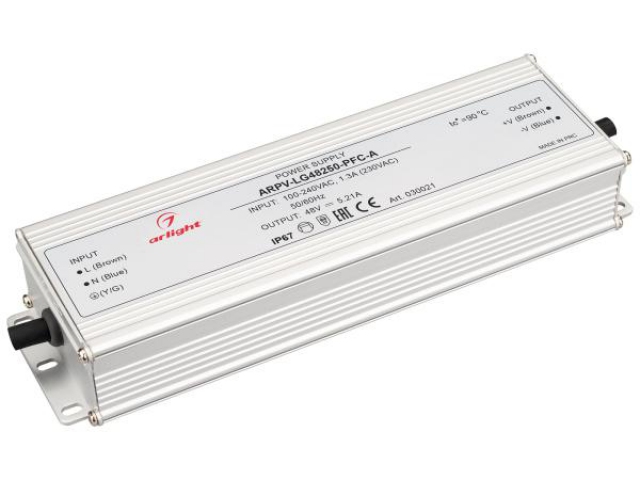 Блок питания ARPV-LG48250-PFC-A (48V, 5.21A, 250W) (Arlight, IP67 Металл, 5 лет) фото:3