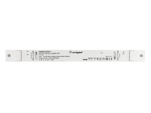 Блок питания ARV-SP-48150-LINEAR-PFC (48V, 3.125A, 150W) (Arlight, IP20 Пластик, 5 лет) фото:4