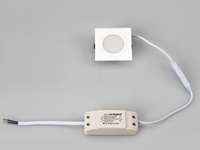 Светодиодный светильник LTM-S60x60WH-Frost 3W Day White 110deg (Arlight, IP40 Металл, 3 года) фото:14