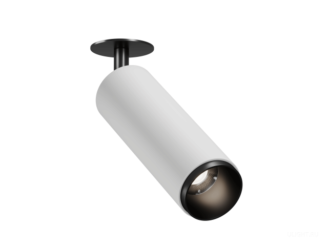Встраиваемый светильник HOKASU Tube IN Zoom (55-120/ral9003 – 10w/2790/12-50deg) фото:1