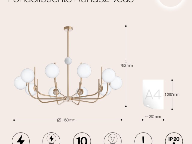 Подвесной светильник Maytoni MOD109PL-10BS фото:11