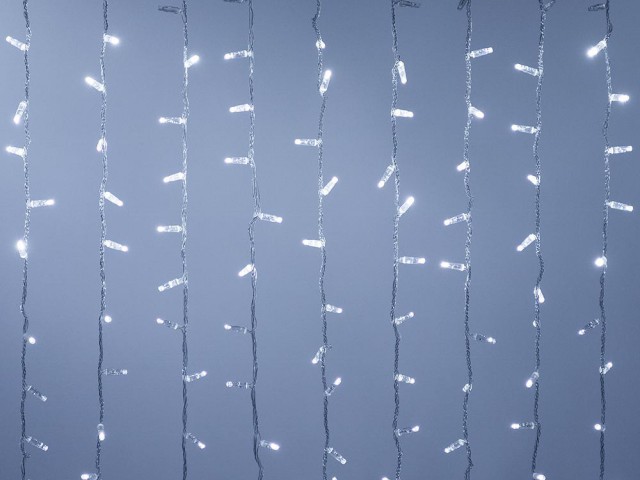 Светодиодная гирлянда ARD-CURTAIN-CLASSIC-2000x9000-CLEAR-2200LED-WATERFALL White (230V, 180W) (Ardecoled, IP65) фото:2