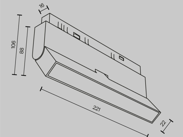 Трековый светильник Technical TR036-2-12W2.7K-B фото:7