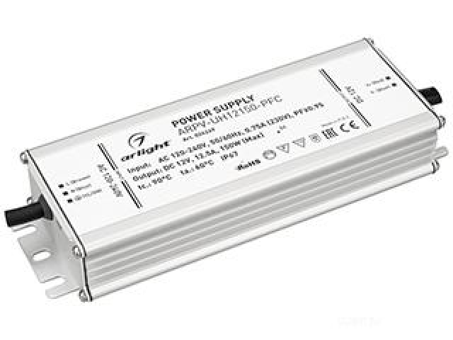 Блок питания ARPV-UH12150-PFC (12V, 12.5A, 150W) (Arlight, IP67 Металл, 7 лет) фото:5