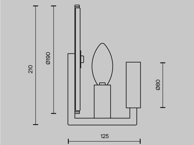 Настенный светильник (бра) Maytoni MOD099WL-01G2 фото:10